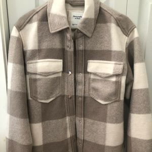 Womens Abercrombie & Fitch Over Flannel Jacket XS